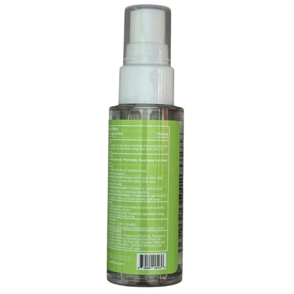 Purlisse Hand Sanitizer Mist Antiseptic Scented Green Tea Ginger 1.7oz/50mL - Picture 2 of 2